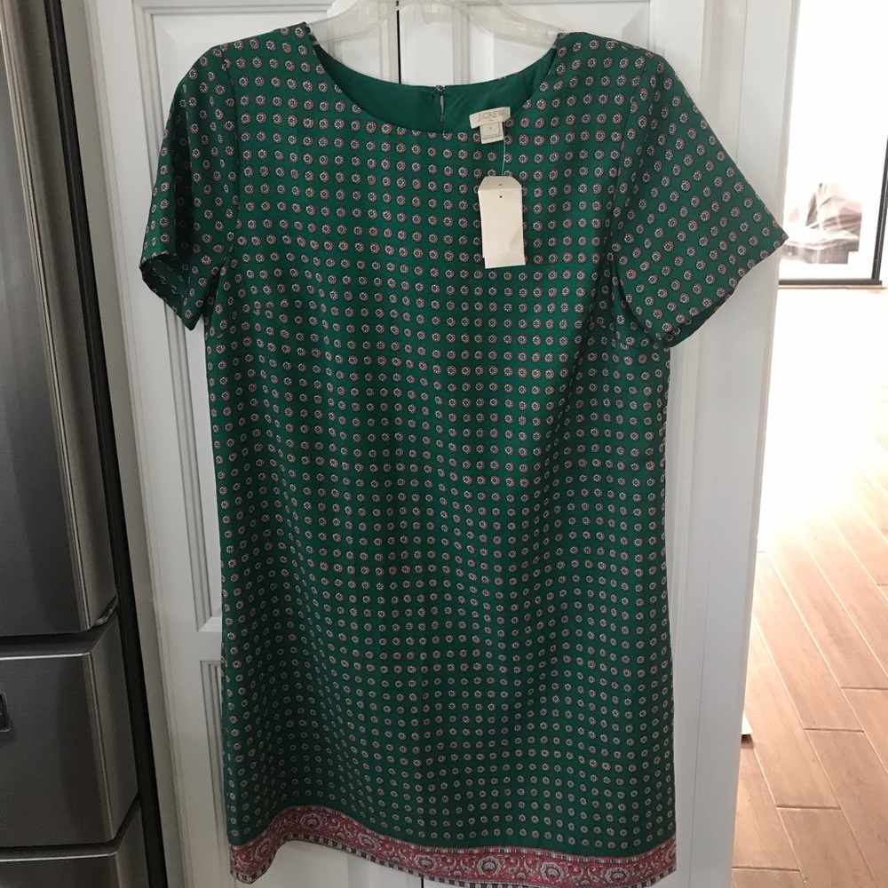 J Crew green tunic dress